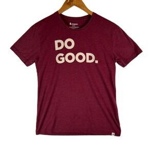 Cotopaxi Do Good T-Shirt Womens Small Maroon Organic Cotton Recycled Blend Tee